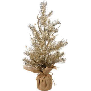 Small Champagne Tinsel Tree