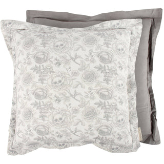 Rose Skull Flower Pillow