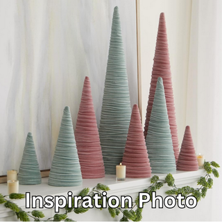 Trees Velvet Extra Large, Christmas 2025 Decor, Mantel: Taupe