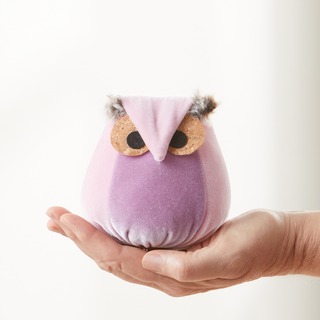 Whimsical velvet owls, charming owl enthusiastic, nature: Teal Owl