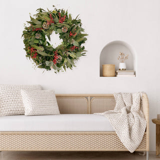 Snow Pinecone Holiday Wreath
