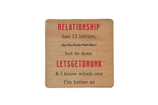 Valentine's Day Relationship Funny Drink Coaster - Coasters