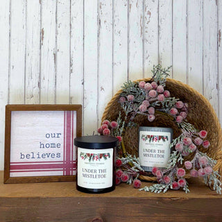 Under the Mistletoe Christmas Candle -Christmas Candles