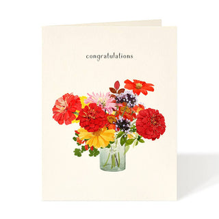 Vibrant Blooms - Congratulations Card