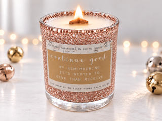 Sprinkle Holiday Spirit Rose Gold Soy Candle: Sprinkle Jar
