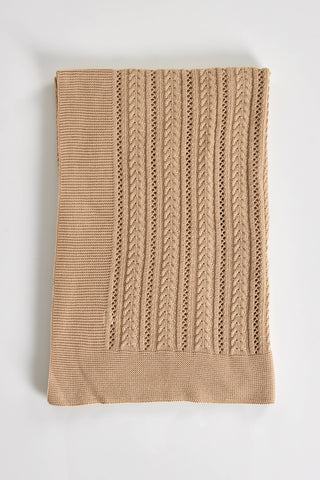 Baby Cotton Wheat Knitting Blanket with Matching Sweater