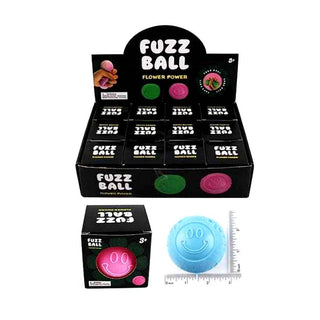 Smile Face Fuzzy Ball Squeeze Squishy Stress Relief Toy