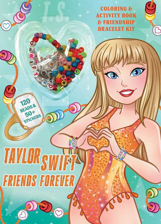 Taylor Swift Friends Forever Coloring & Activity Book with Friendship Bracelet Kit by Delaney Foerster: Paperback; 48 pages / English