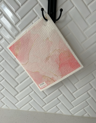 Blush Marble Swedish Dishcloth