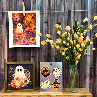 Spooky Flower Garden Swedish Dishcloths Fall Decor
