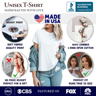 USA Floral T-Shirt L 1776 Independence Day Tee: White