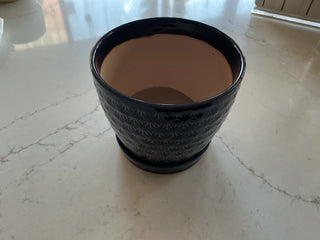 5.5” blue Ceramic Pot