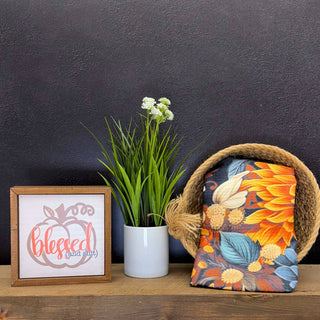 Fall Flower Blossom Kitchen Waffle Towels - Fall Decor
