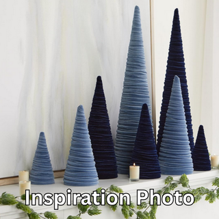 Trees Velvet Extra Large, Christmas 2025 Decor, Mantel: Taupe