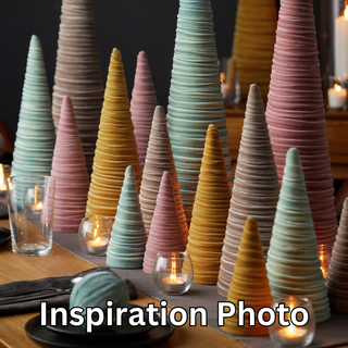 Trees Velvet Medium, Christmas 2025 Tabletop, Gift for: Light Ivory