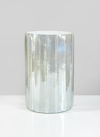 8in Norvege Pearl White Vase