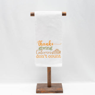 Thanksgiving Calories Hand Towel   White/Multi   20x28