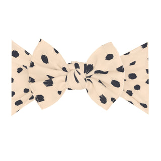 Baby Bling® Printed Knot soft nylon headband: Pink Rose