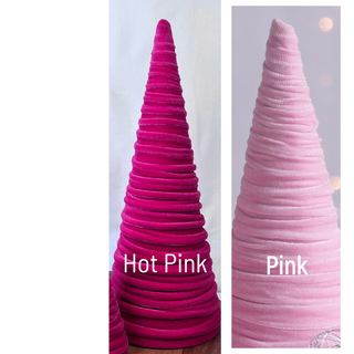 Cones Velvet Small, Elegant Bookshelf Tree Decor, Mantel: Silver