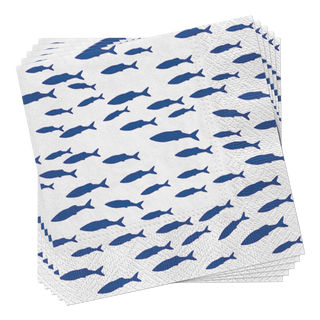 Blue Shoal Nautical Paper Napkins: Lunch