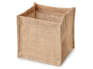 Burlap Basket & Plant Containers: Burlap Round / 12 Pack / Small 4.5"