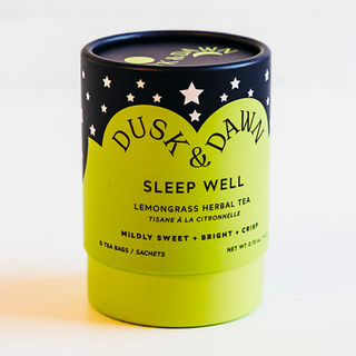 Sleep Well Herbal Tea Tube - 5 Tea Bags Green Eco Gift Idea
