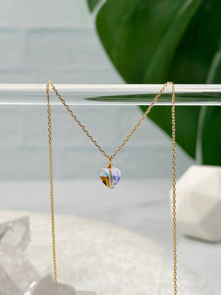 Crystal Heart Charm Necklace