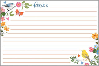 Recipe Cards  - Songbirds & Flowers