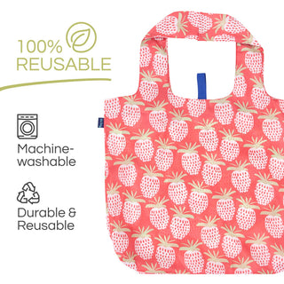 STRAWBERRIES blu Bag Reusable Shopper Tote