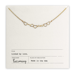 Heart Links Necklace: Gold Fill