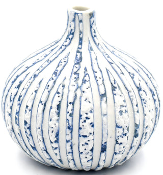 192W16BLUE CONGO TINY S -  CORAL Porcelain Ceramic Bud Vase