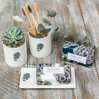Hydrangea Rectangular Soap Dish