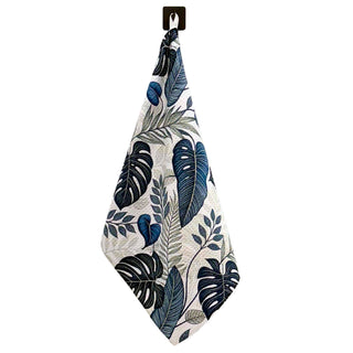 Tropical Foliage Monochrome Waffle Weave Towels - Home Decor