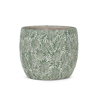 Green Leaf Planter: Medium (7"D)