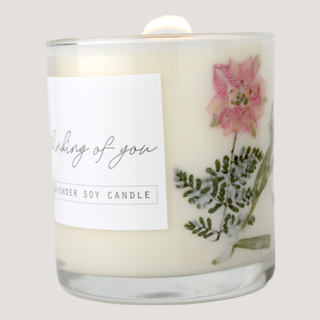 Thinking of you - In Lieu of Flowers: Sympathy Floral Candle