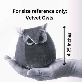 Whimsical velvet owls, charming owl enthusiastic, nature: Teal Owl