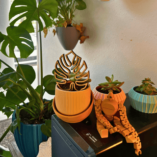 The Eero Planter | Stylish 2-Piece Drip Tray Planter Design for Indoor Potting | 3 Sizes Available | Made in USA: Large