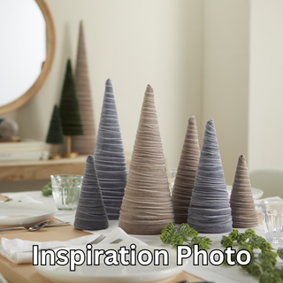 Trees Velvet Medium, Christmas 2025 Tabletop, Gift for: Black