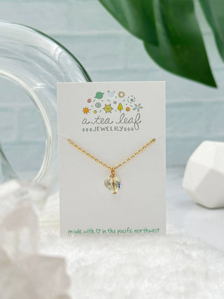 Crystal Heart Charm Necklace