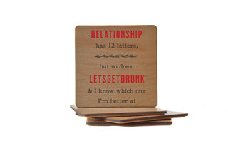Valentine's Day Relationship Funny Drink Coaster - Coasters