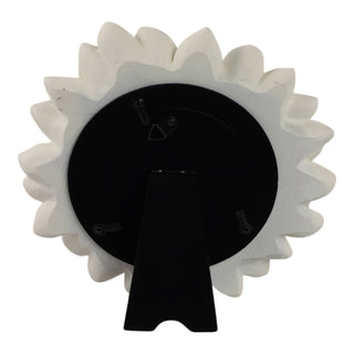 Photo Frame - Ivory Polyresin Boho Sunflower, 4x4 in.