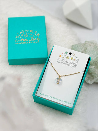 Crystal Heart Charm Necklace