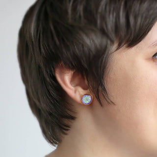 Succulent Plant Illustrated Post Earrings