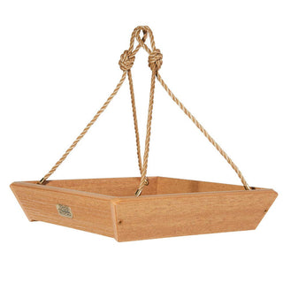 Hanging Tray Bird Feeder Spruce Creek Collection in Natural Teak Recycled Plastic
