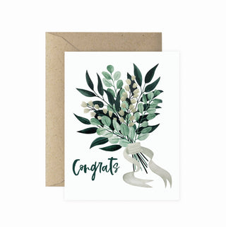 Congrats Wedding Bouquet Greeting Card | Congratulations