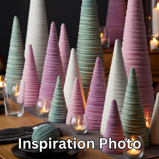 Trees Velvet Medium, Christmas 2025 Tabletop, Gift for: Light Ivory