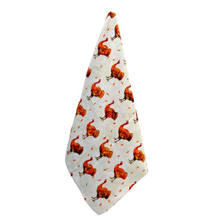 Thanksgiving Turkey Waffle Tea Towel - Fall Decor