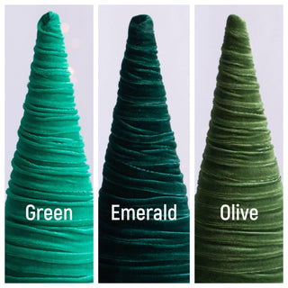 Trees Velvet Medium, Christmas 2025 Tabletop, Gift for: Light Ivory