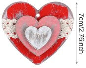 3" Wooden Valentine's Heart