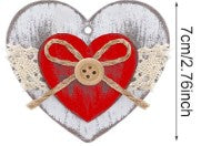 3" Wooden Valentine's Heart
